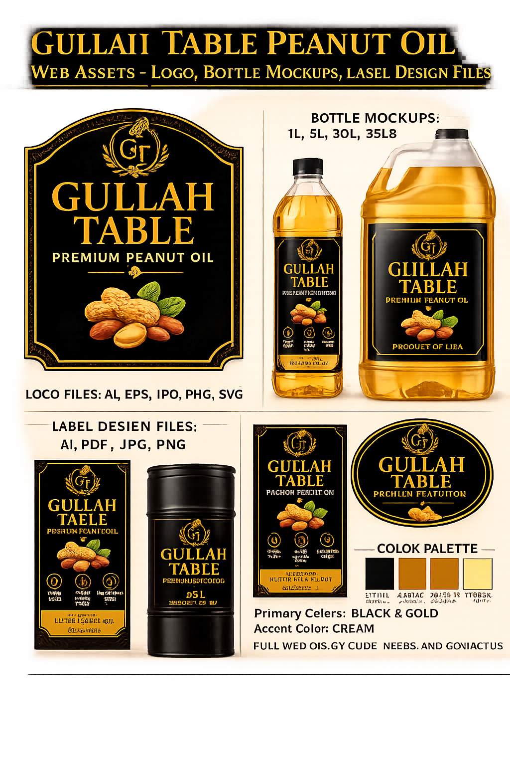Gullah Table Peanut Oil bottle